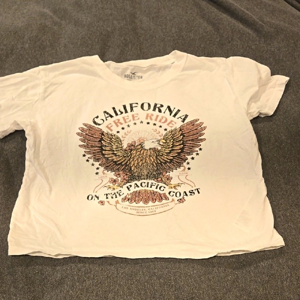 Hollister White Graphic T-Shirt